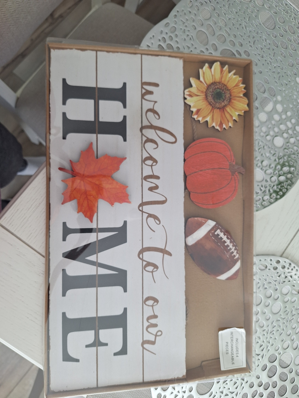 Hobby Lobby Fall 'Welcome to Our Home' Sign - Orange, Brown, White